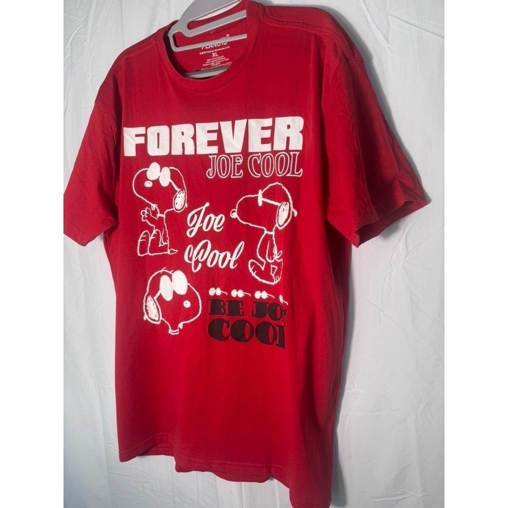 Peanuts Snoopy Joe Cool T-Shirt Red XL Forever Joe Cool Graphic Tee - Picture 2 of 5